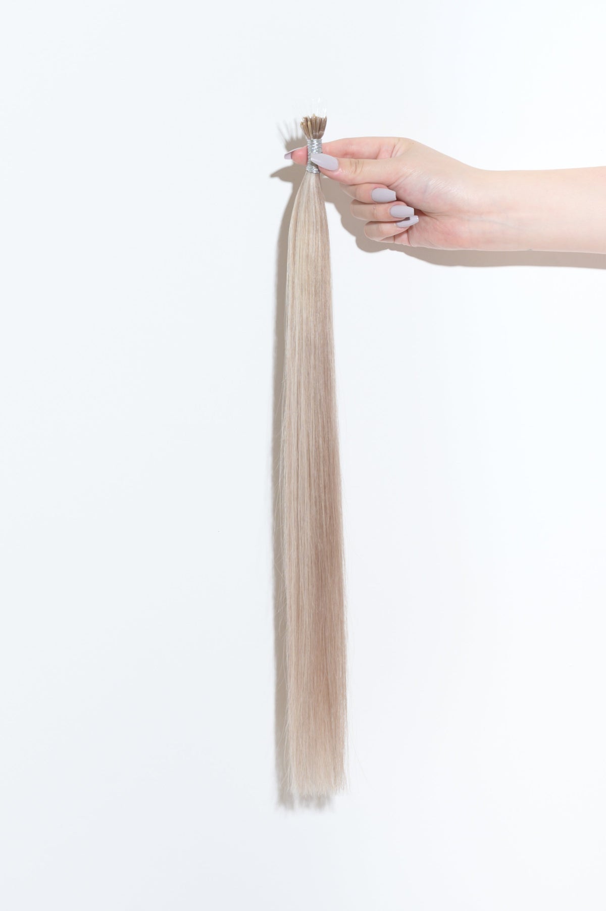 #18/60 Pearl Ash Blonde Highlights Nano Tip Hair Extensions