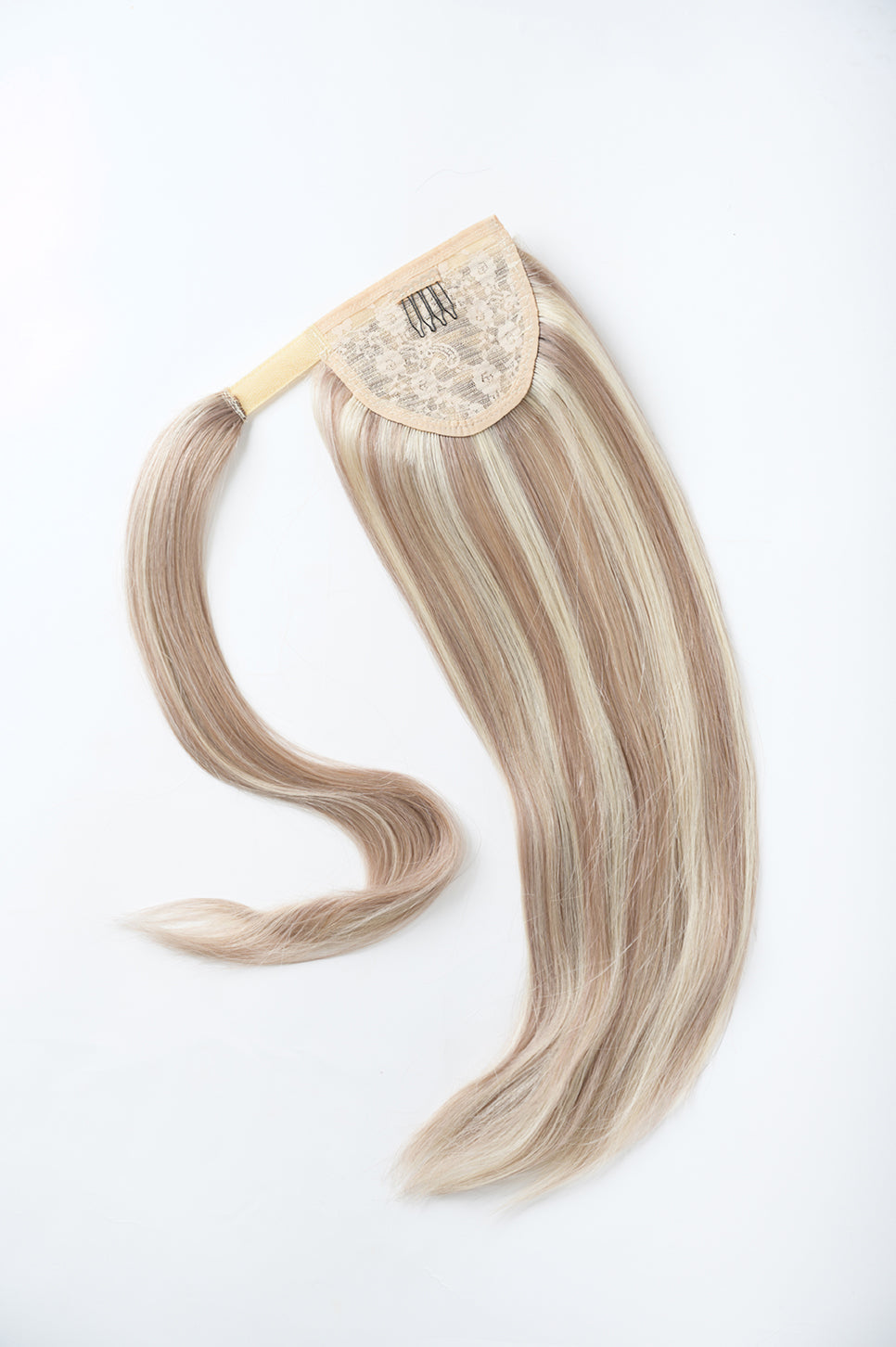 #18/613 Ash Blonde Highlights Ponytail Extensions