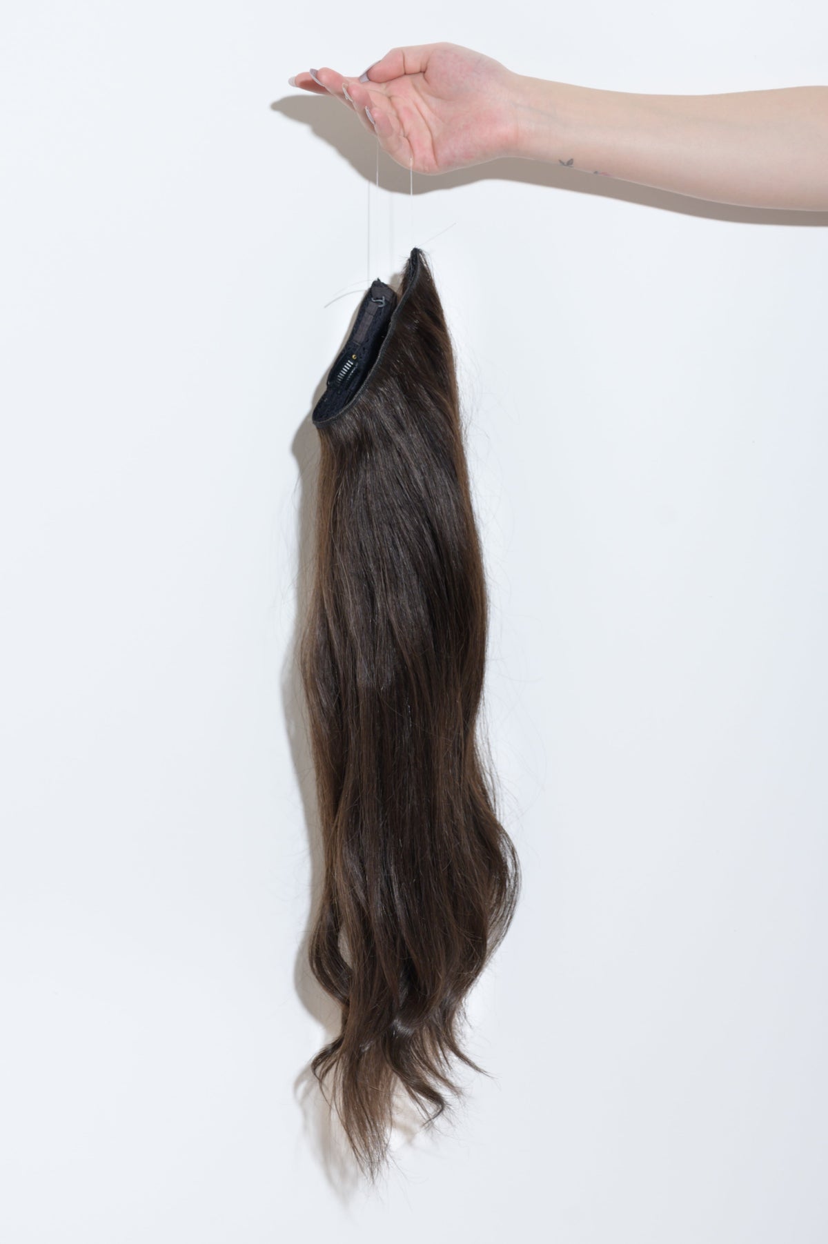 #1BL Darkest Brown Classic Halo Hair Extensions