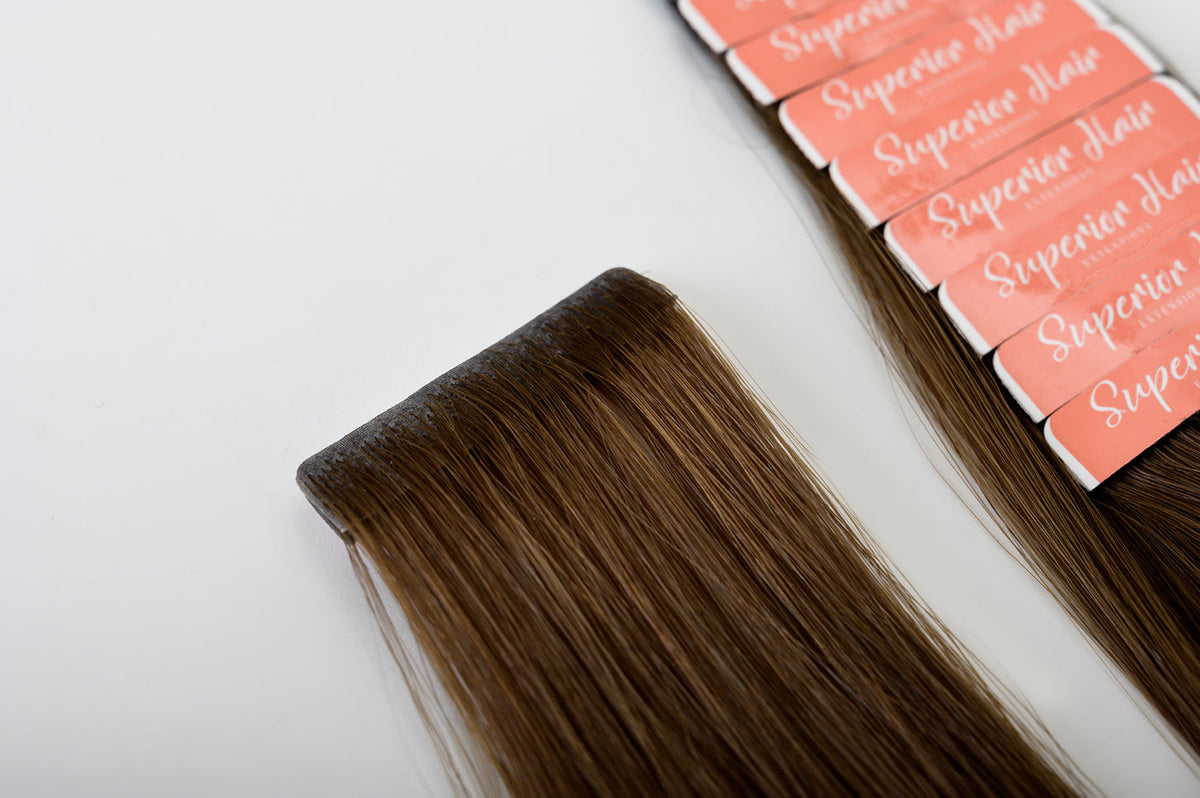 #4 Chocolate Brown Invisi Tape Hair Extensions
