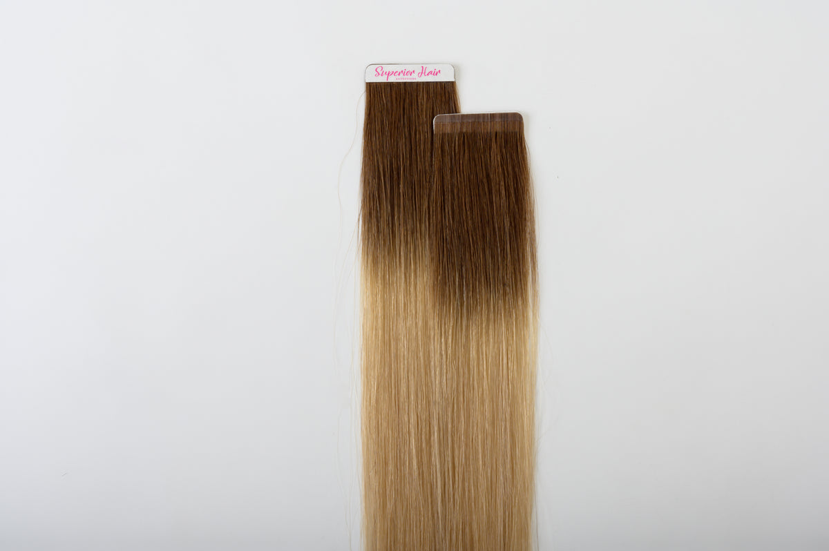 #Cappuccino Ombre Ultra Seamless Tape In Extensions