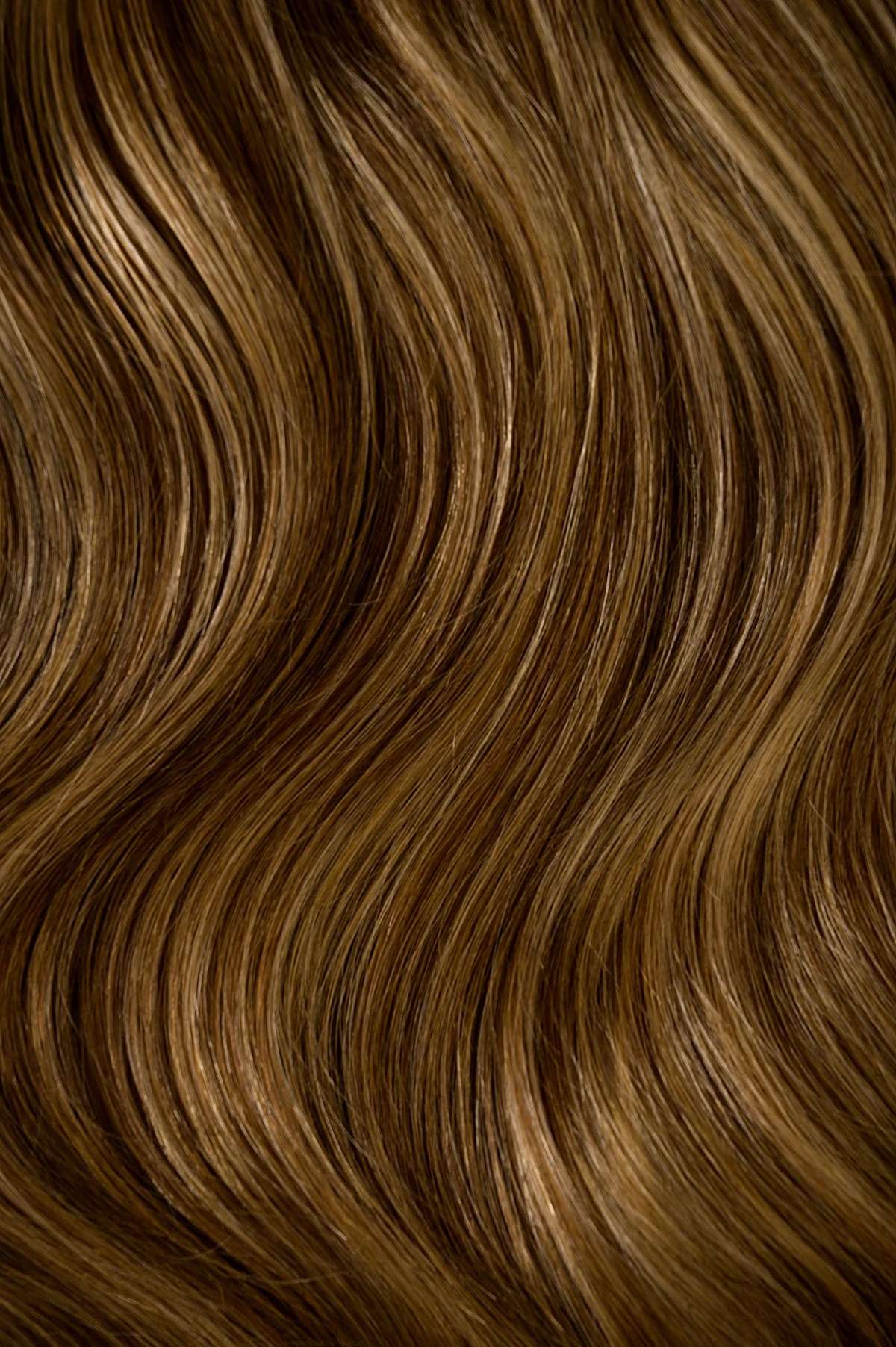 #Chestnut Brown Highlights Invisi Tape Hair Extensions
