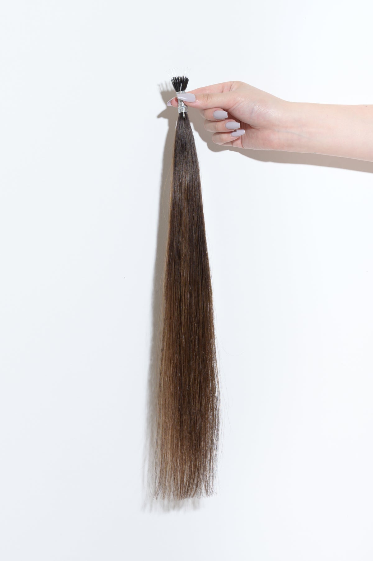 #Dark Brown Balayage Nano Tip Hair Extensions
