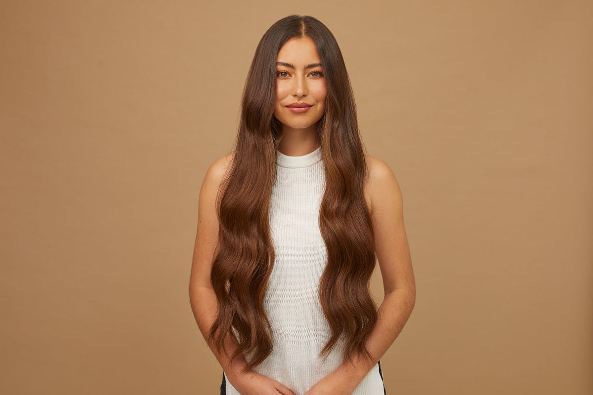 #4 Chocolate Brown Classic Halo Hair Extensions