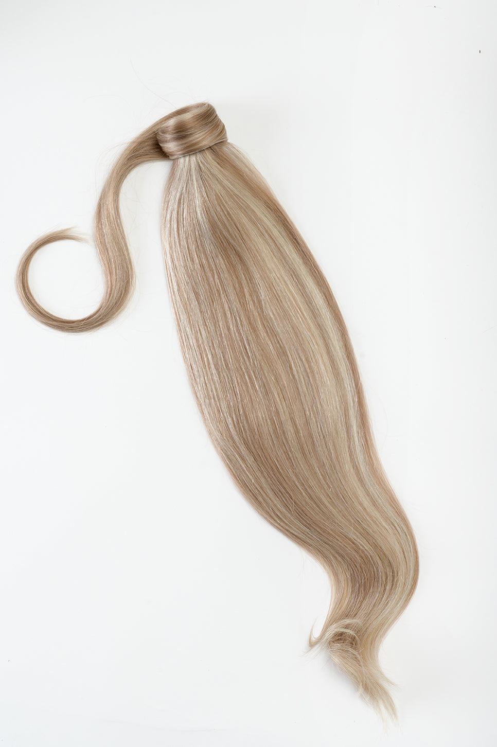 rollover-image. #18/60 Pearl Ash Blonde Highlights Ponytail Extensions.