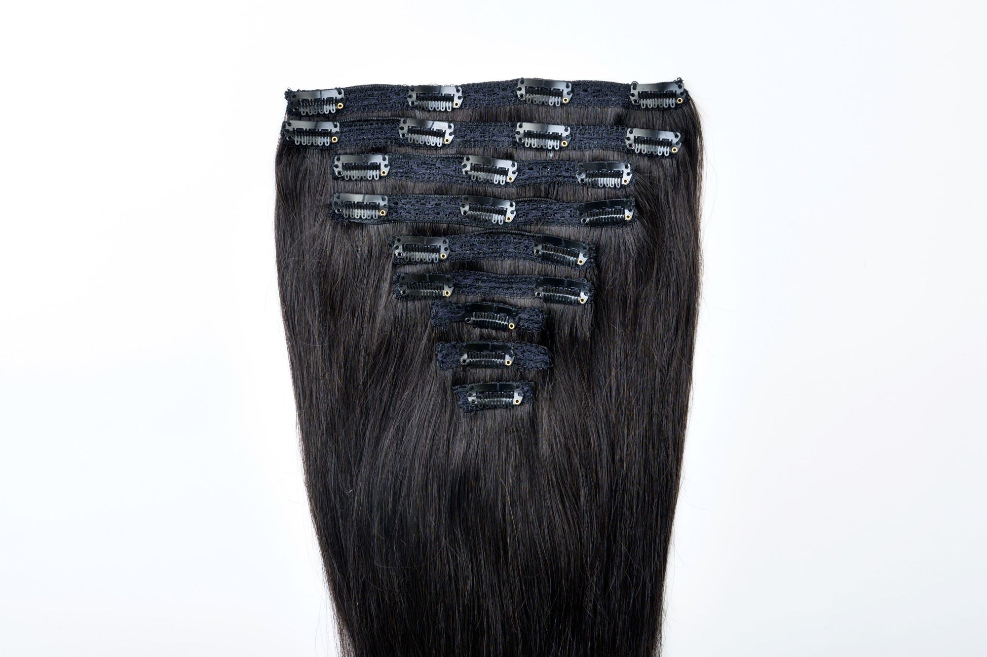 rollover-image. #1 Jet Black Clip In Hair extensions. Superior Hair Extensions.