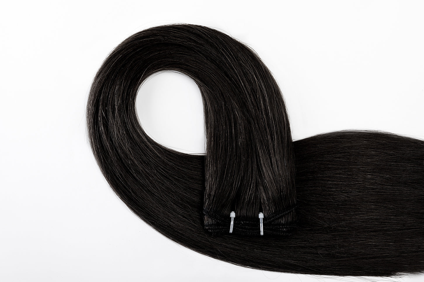 rollover-image. #1 Jet Black Traditional Weft Extensions. Superior Hair Extensions.