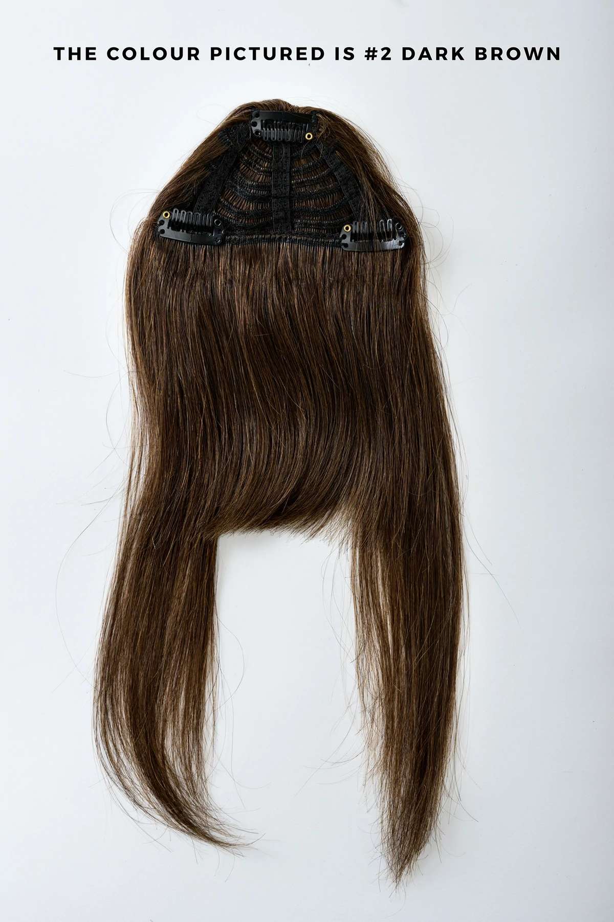 rollover-image. #2 Dark Brown Clip In Fringe. Superior Hair Extensions. 