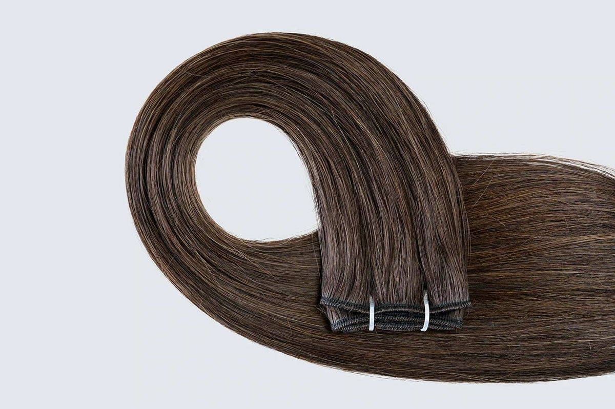 rollover-image. #2 Dark Brown Traditional Weft Extensions. Superior Hair Extensions.