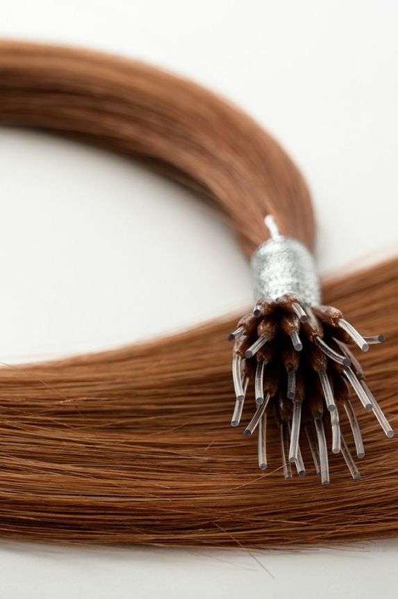 rollover-image. #33 Auburn Nano Tip Hair Extensions